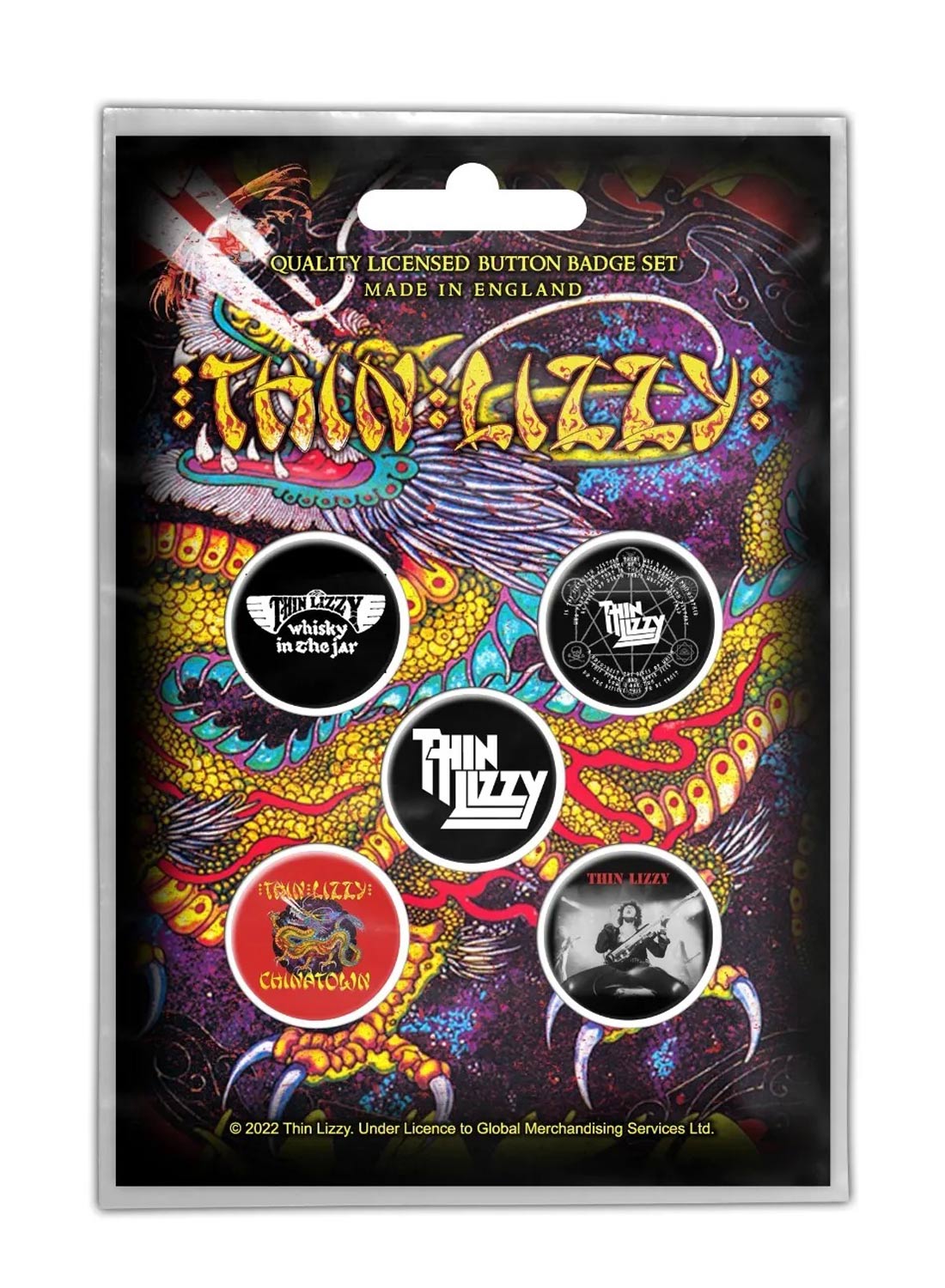 Thin Lizzy Chinatown Badge Pack