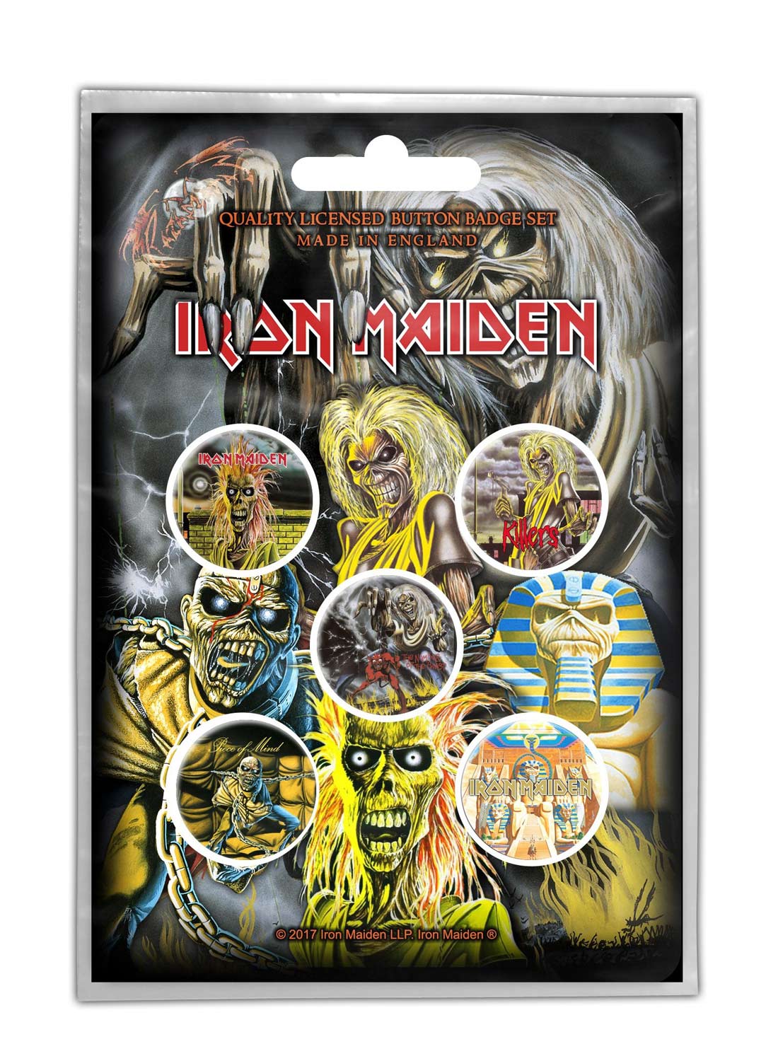 Iron Maiden Early Albums Badge Pack