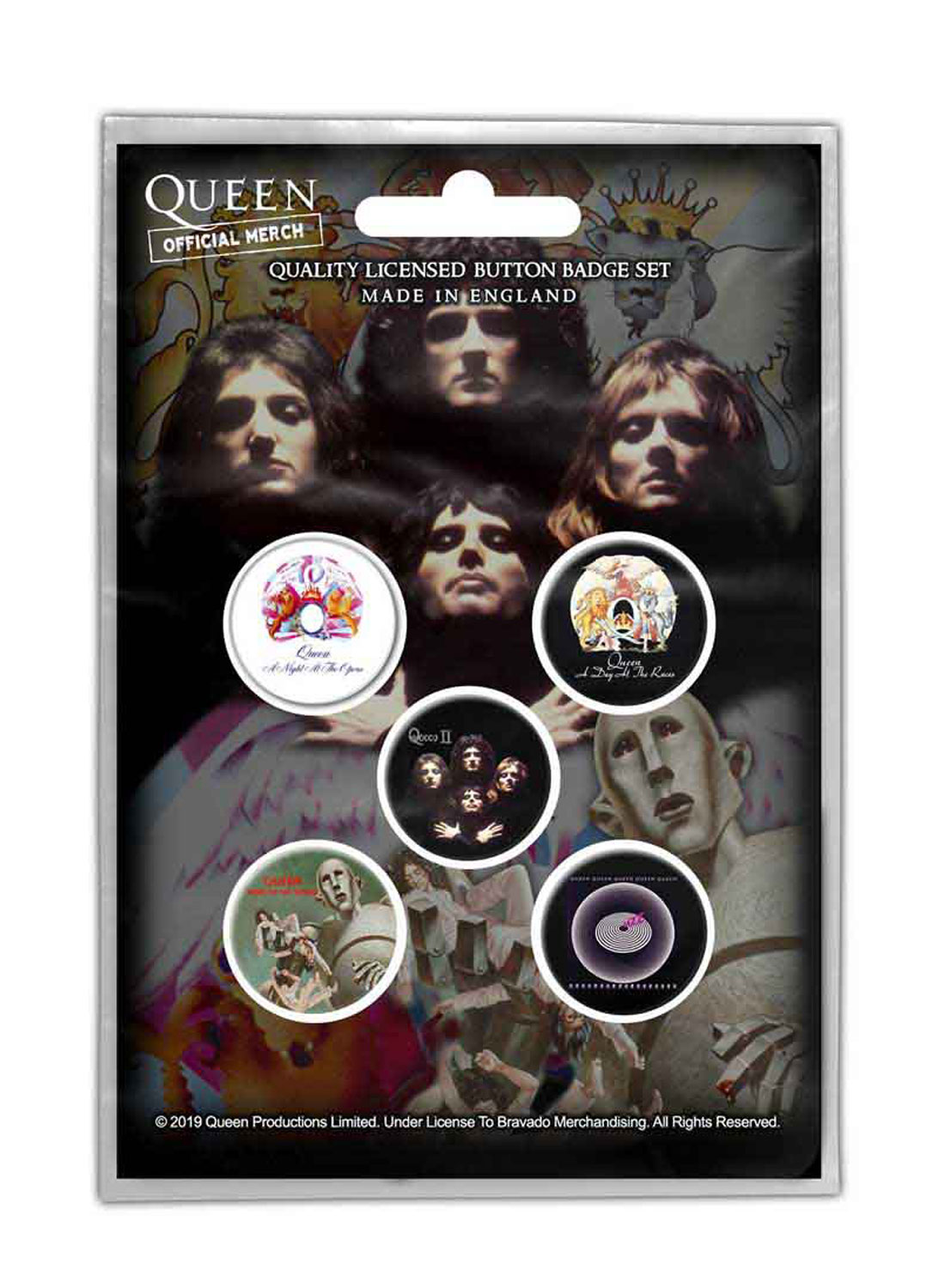 Queen Early Albums Badge Pack