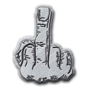 F@CK Finger Metal Pin Badge