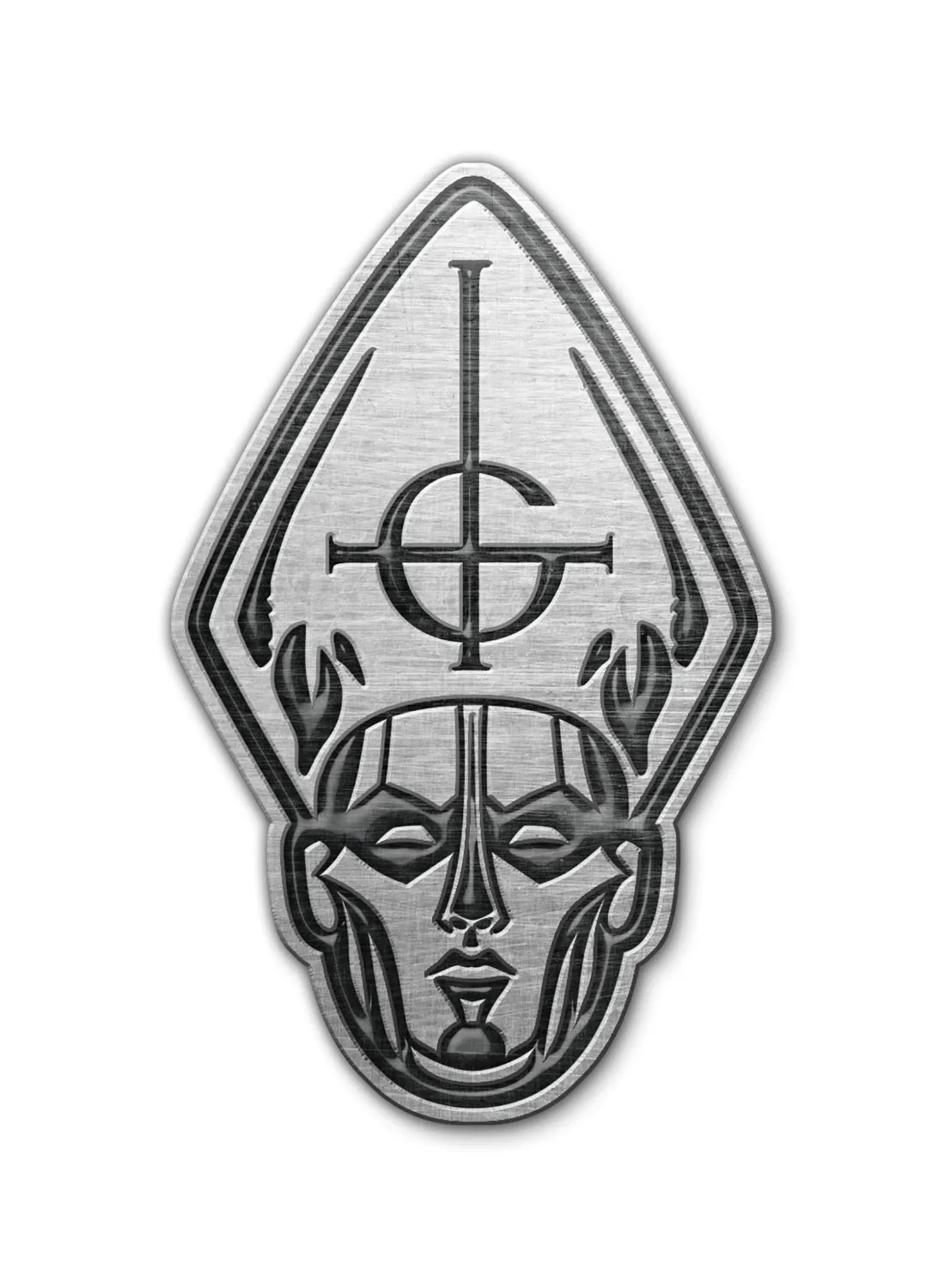 Ghost Papa Head Metal Pin Badge