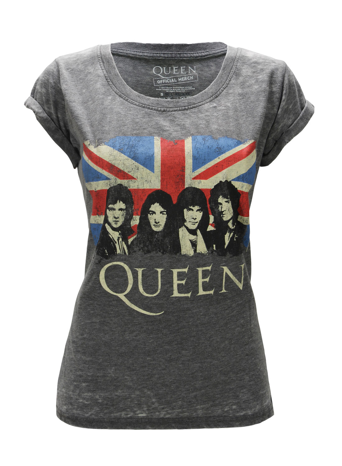 Rockoff Trade Queen - Felpa Con Cappuccio Unisex Union Jack - Cotone Nero, Taglia X-Large, Ufficiale