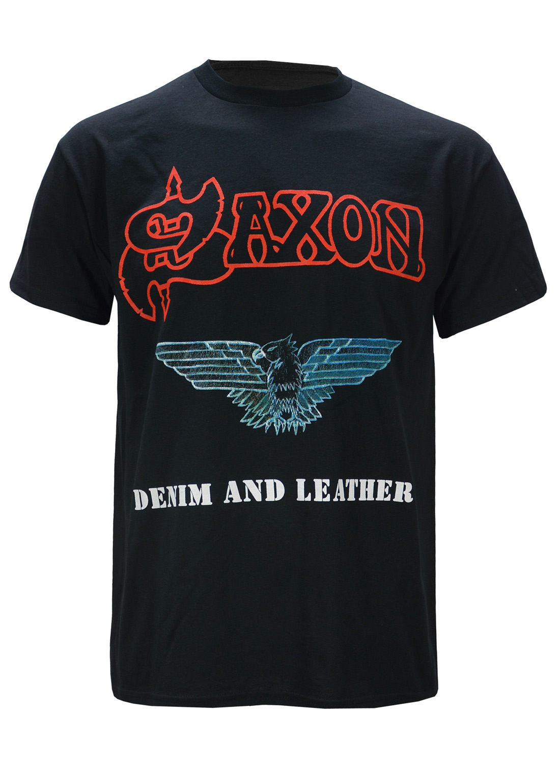 Saxon Denim & Leather T-shirt