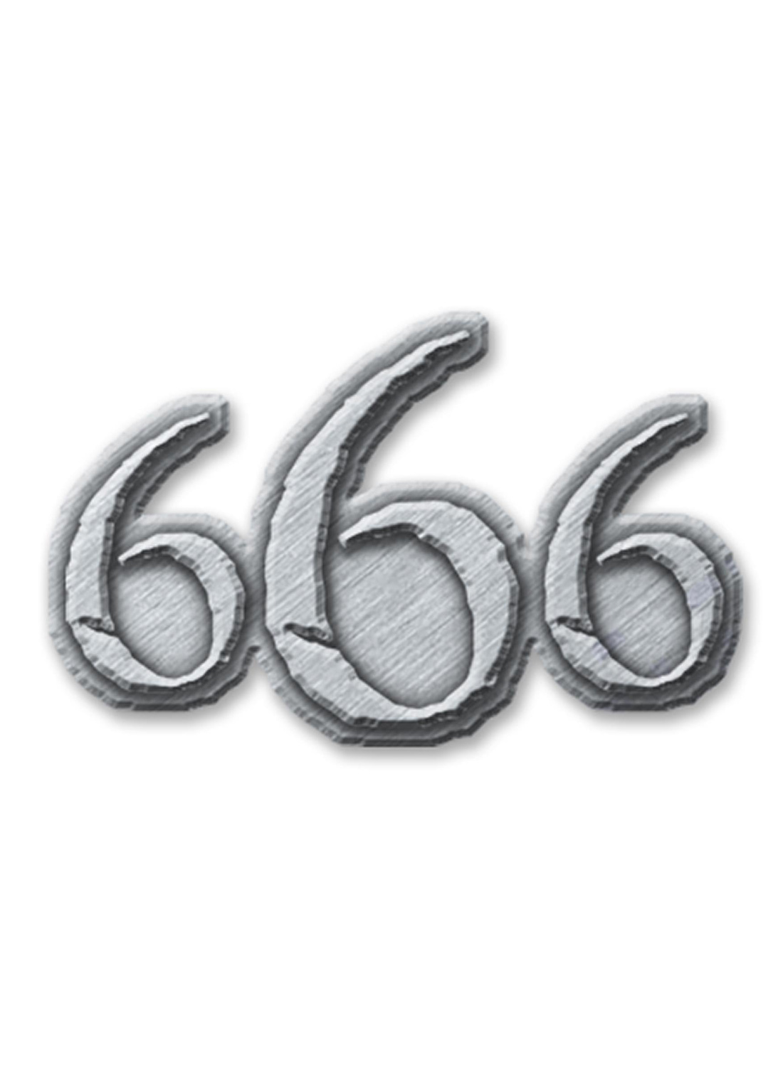 666 Metal Pin Badge