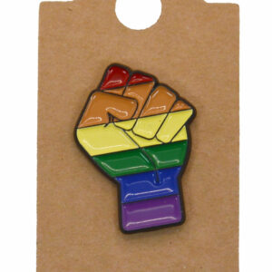 Rainbow Fist Enamel Pin