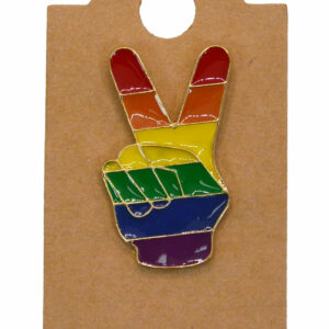 Rainbow V Enamel Pin