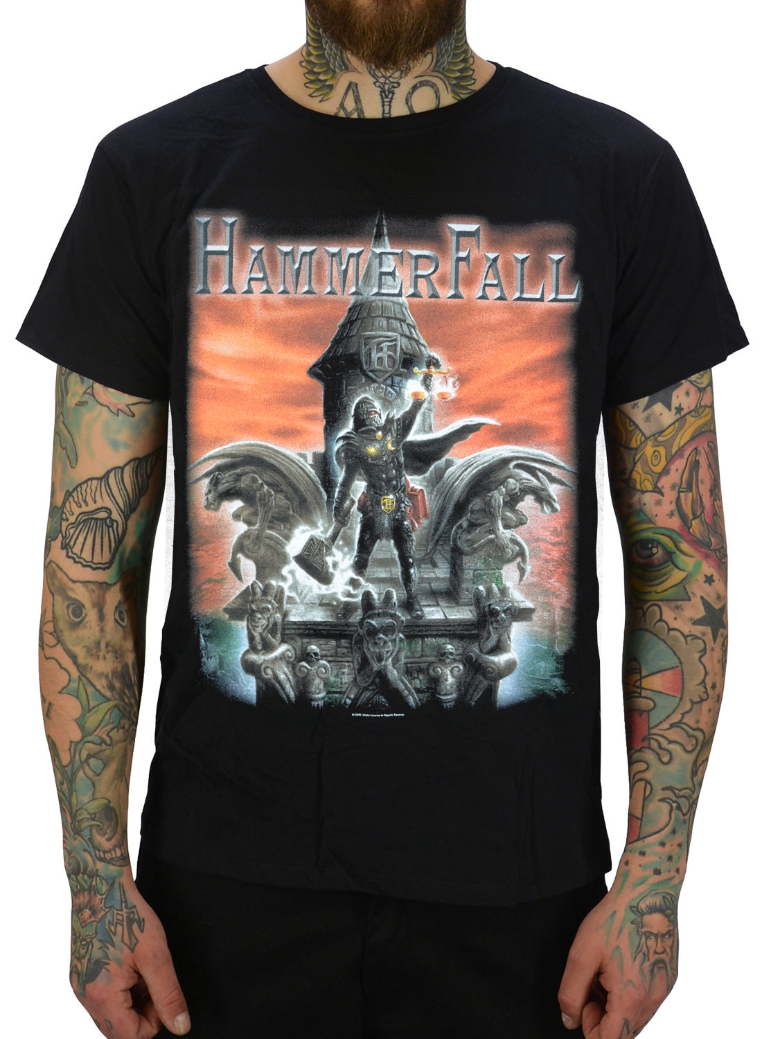 Hammerfall Built To Last T-Shirt, Svart Hammerfall t-shirt med Built To Last-motiv och power metal-design.